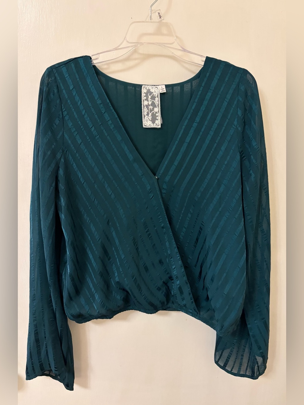 Sadie & Sage Teal V-Neck Blouse